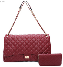 Load image into Gallery viewer, Fashion Quilted 2-in-1 Large  Satchel
