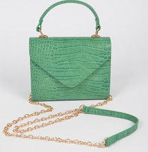 Load image into Gallery viewer, Faux Croc Top Handle Cross Body
