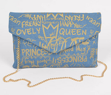 Load image into Gallery viewer, Graffiti Denim Clutch
