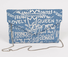 Load image into Gallery viewer, Graffiti Denim Clutch
